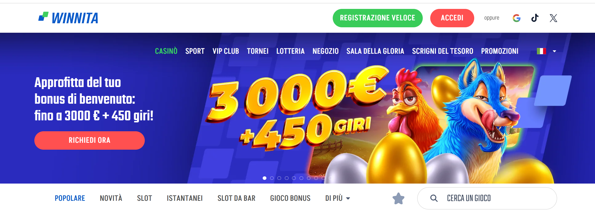 Casino non AAMS affidabili - recensione Winnita